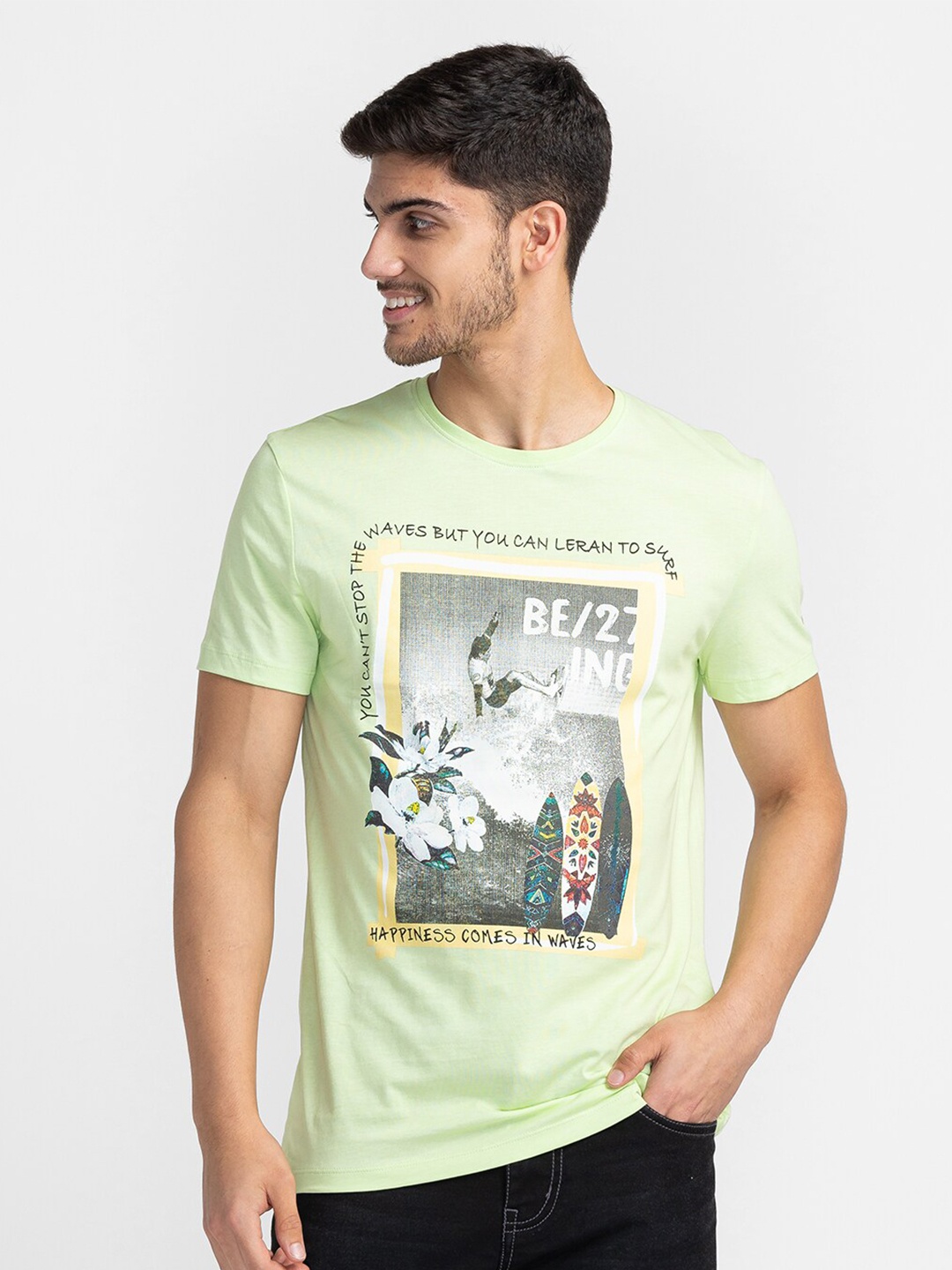 

Being Human Graphic Printed T-shirt, Green
