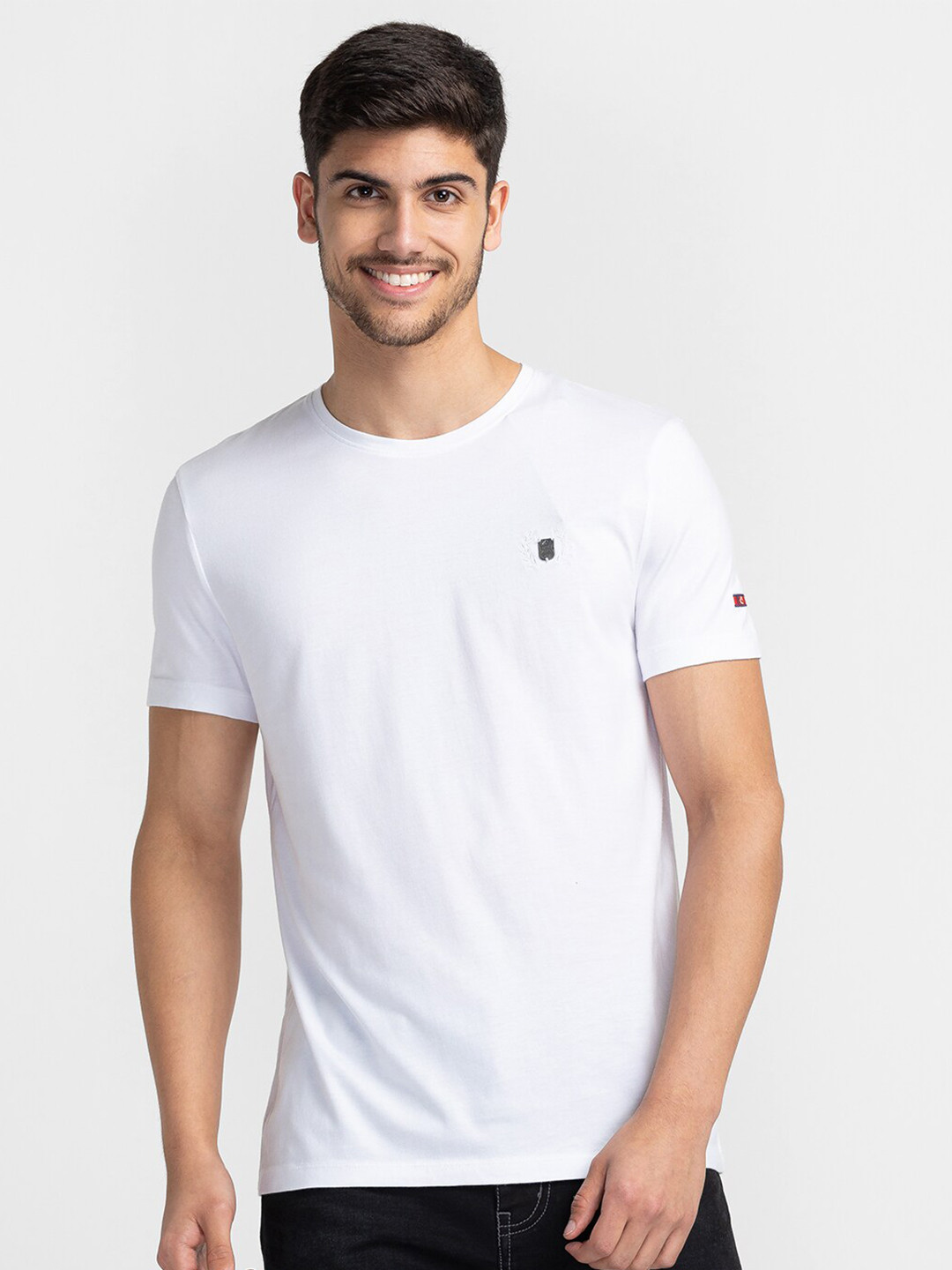 

Being Human Knitted Regular-Fit Casual T-shirt, White