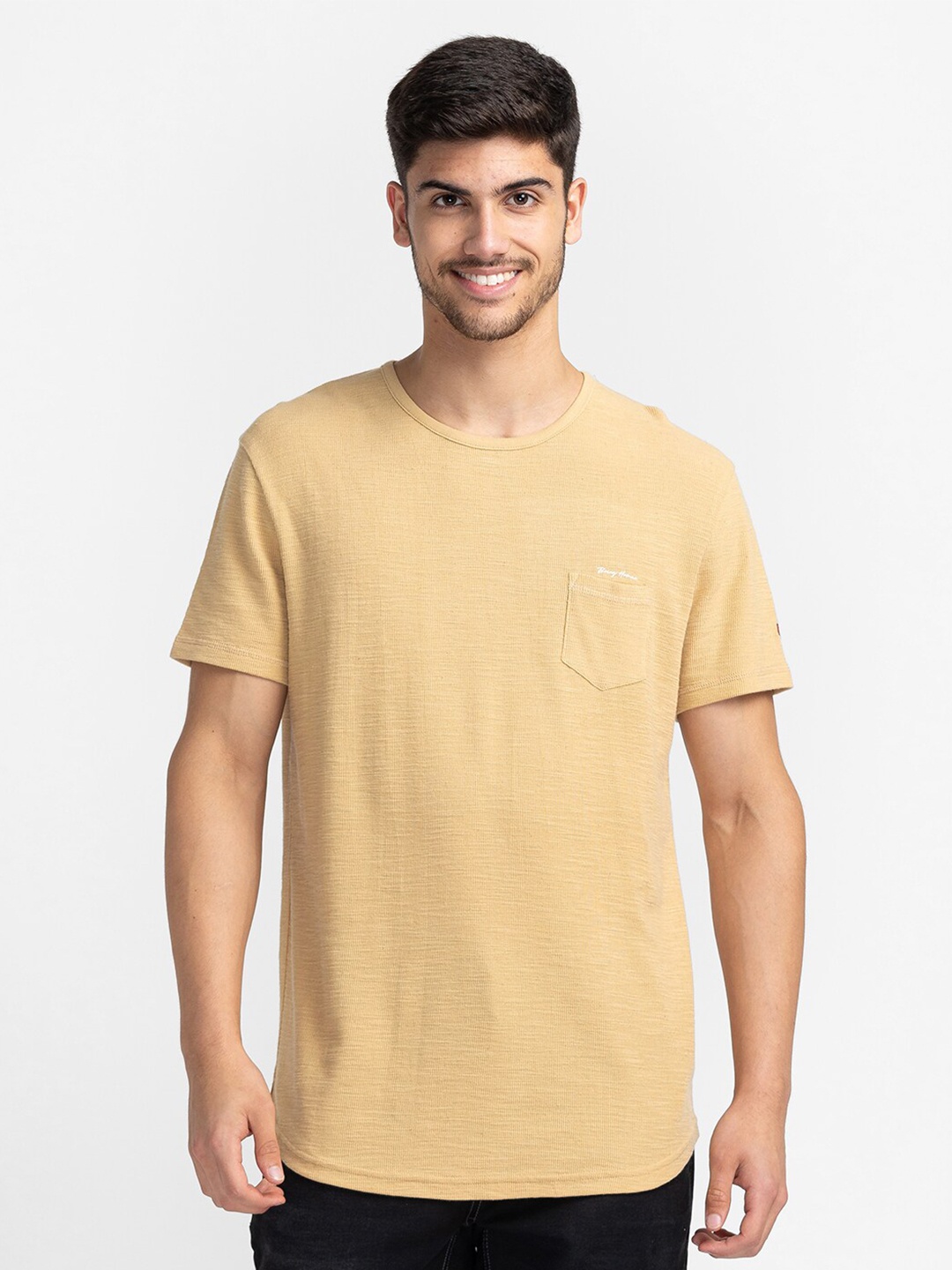 

Being Human Round Neck T-shirt, Yellow