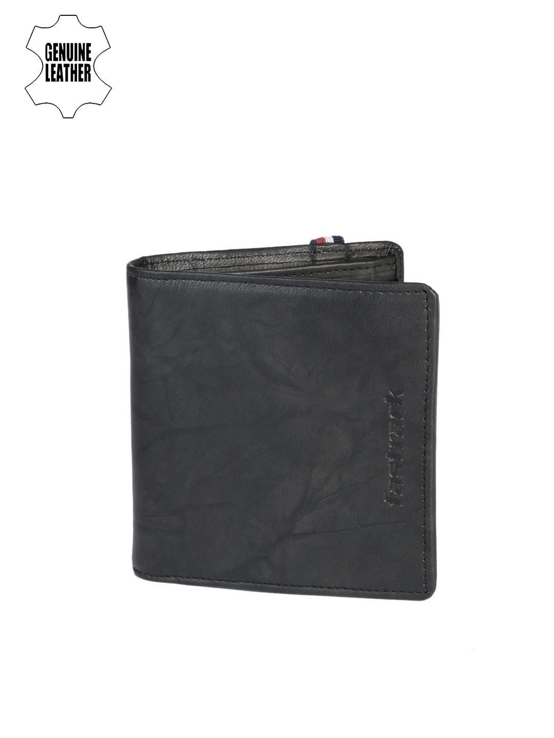 

Fastrack Men Black Solid Genuine Leather Wallet