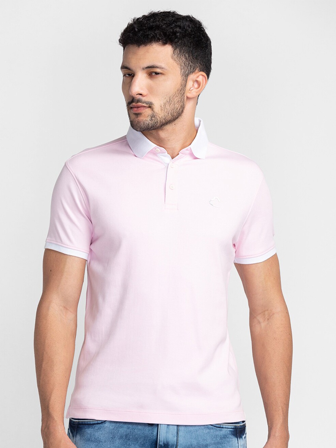 

Being Human Polo Collar T-shirt, Pink