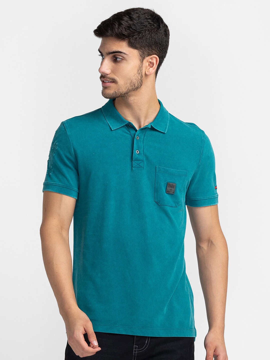 

Being Human Polo Collar Regular Sleeves T-shirt, Green