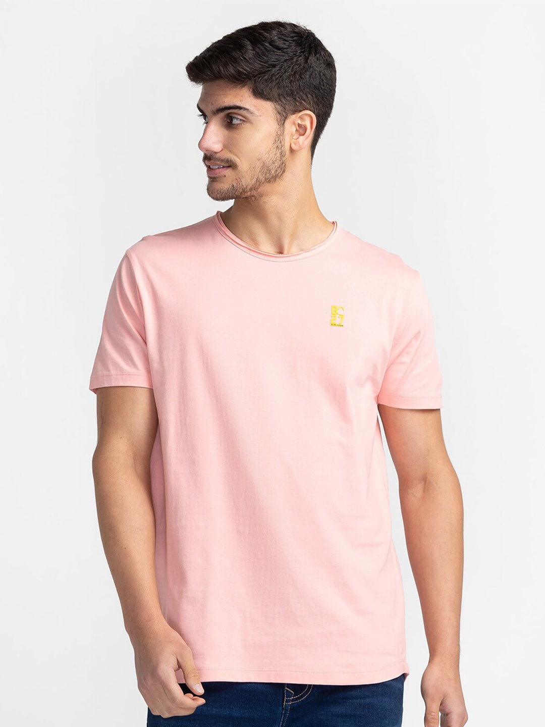 

Being Human Round Neck T-shirt, Pink