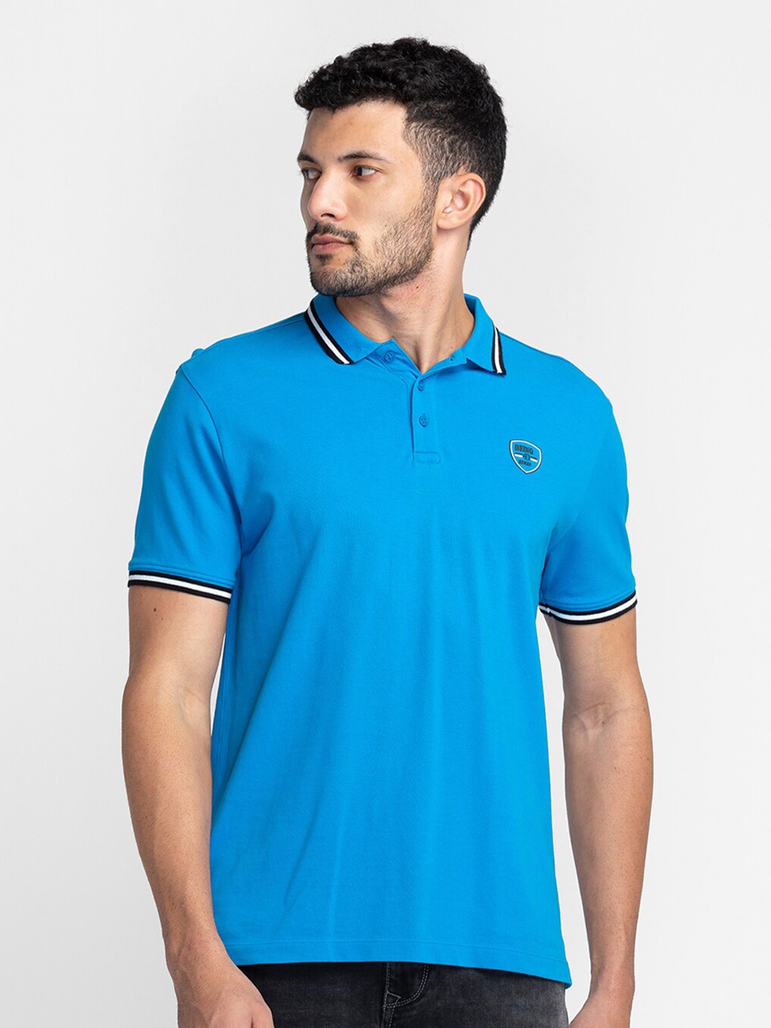 

Being Human Polo Collar Regular Fit T-shirt, Blue