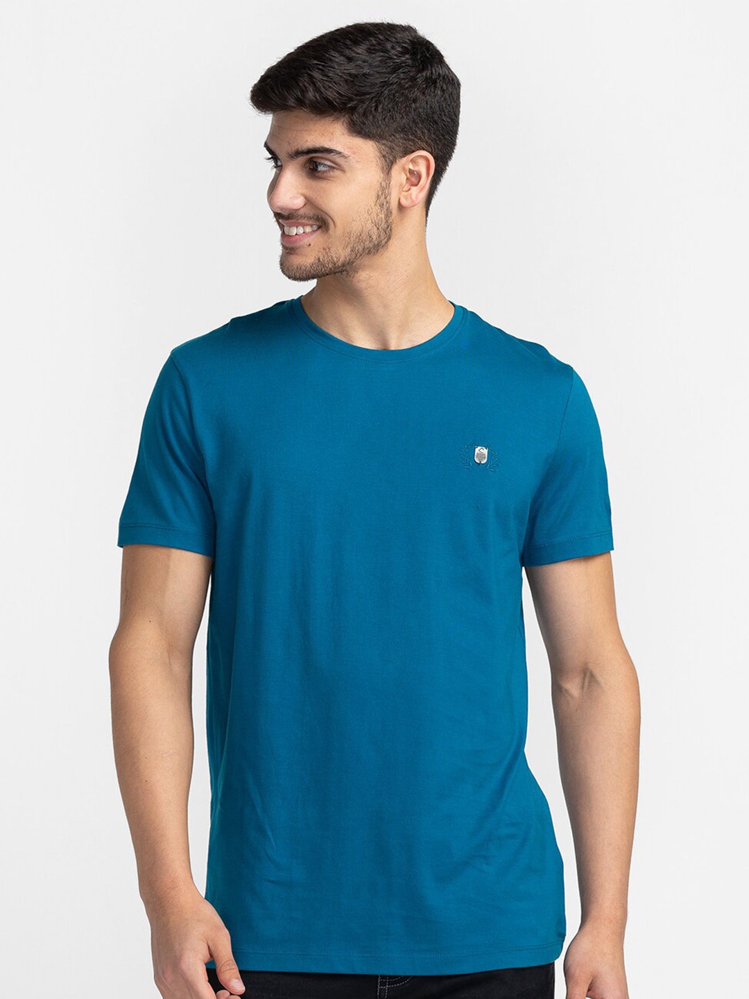 

Being Human Round Neck Short Sleeves T-shirt, Blue