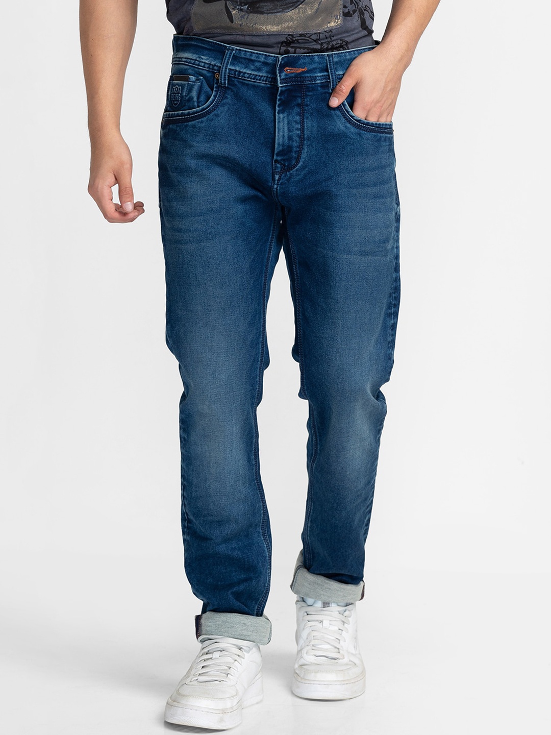 

Being Human Men Slim Fit Light Fade Clean Look Jeans, Blue