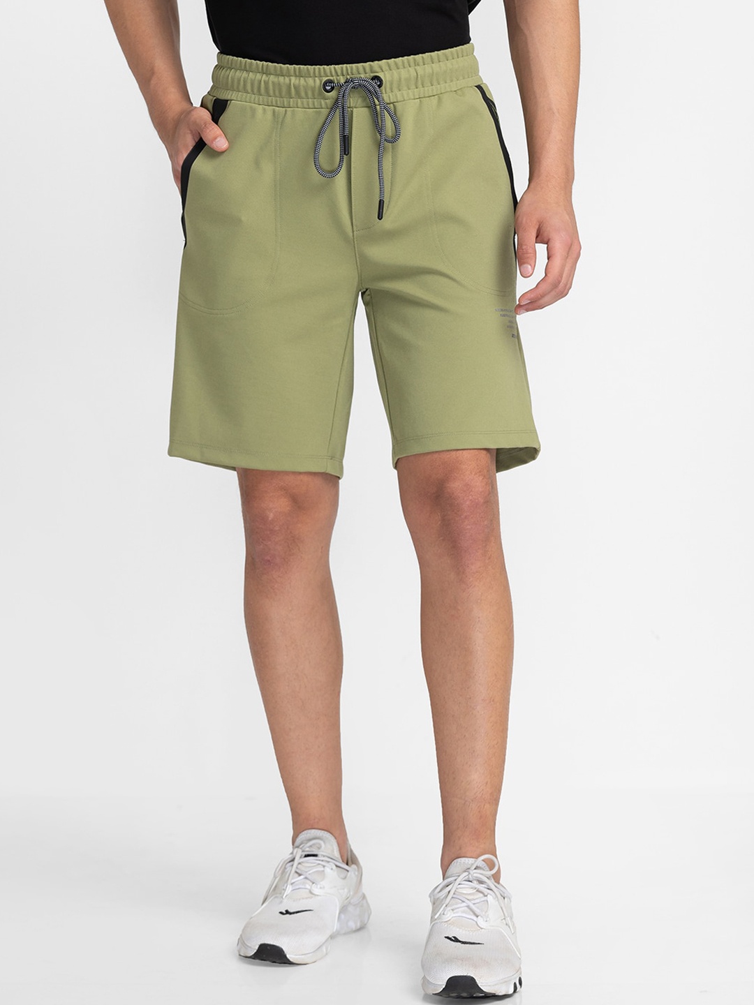 

Being Human Men Mid-Rise Regular Fit Casual Shorts, Green