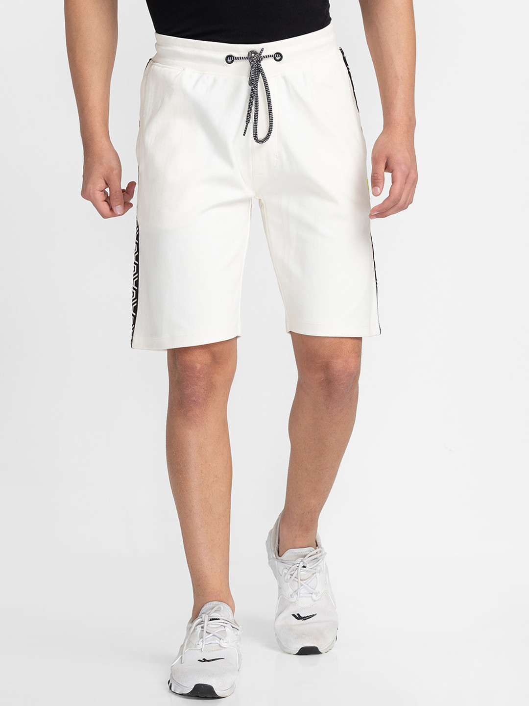 

Being Human Men Mid-Rise Regular Fit Casual Shorts, White