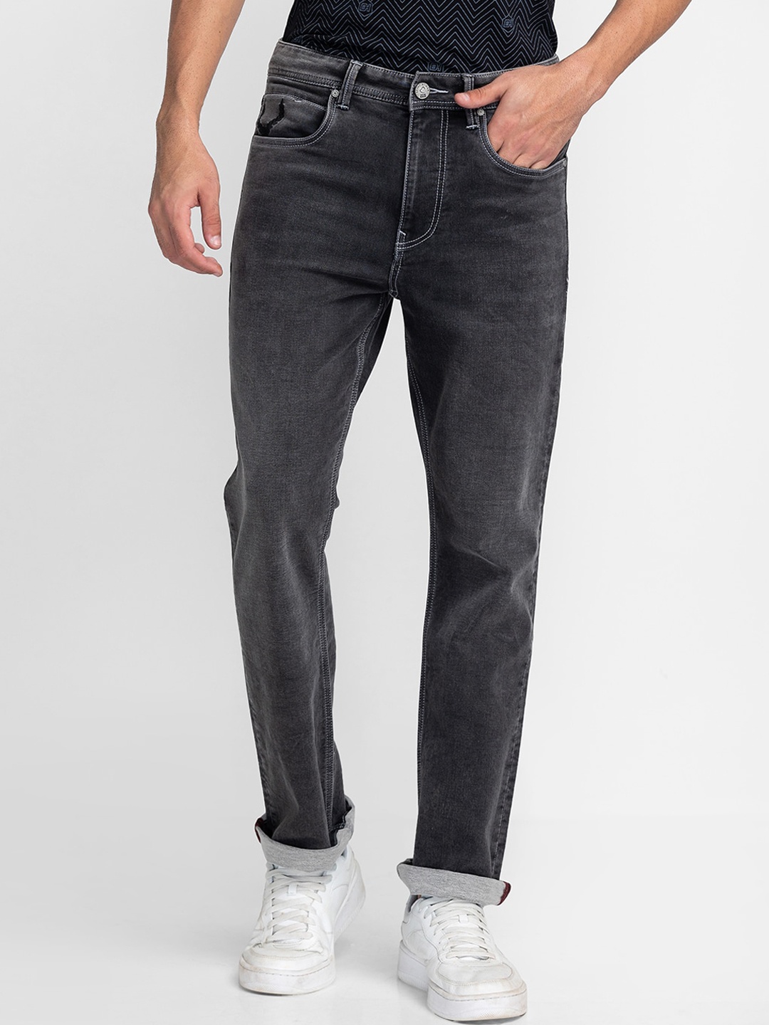 

Being Human Men Clean Look Light Fade Jeans, Grey