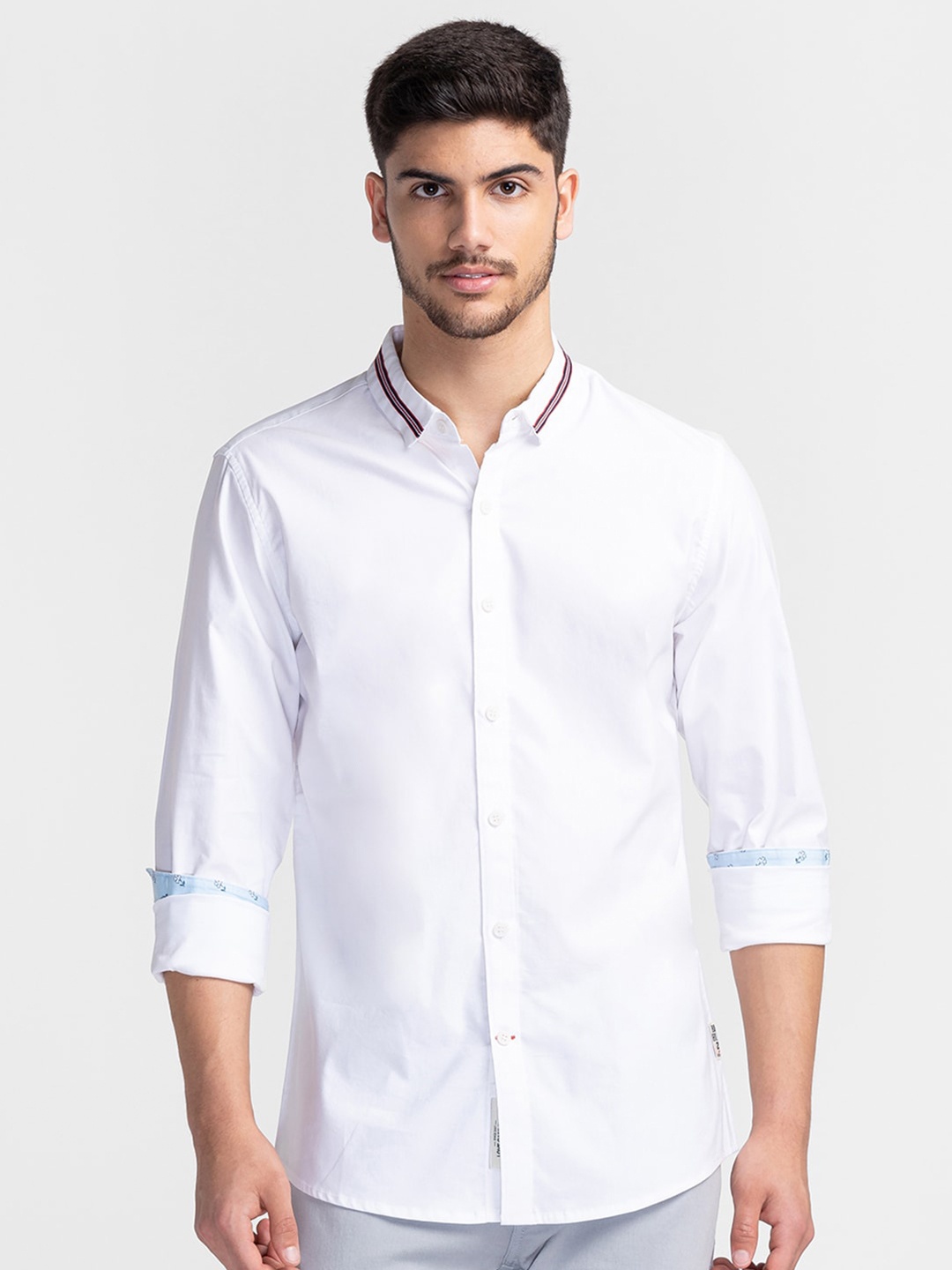 

Being Human Slim Fit Cotton Casual Shirt, White