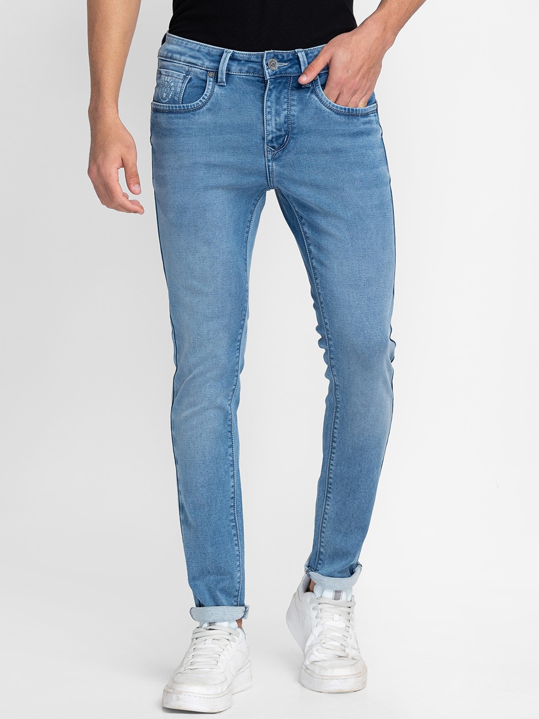 

Being Human Men Mid Rise Clean Look Skinny Fit Jeans, Blue