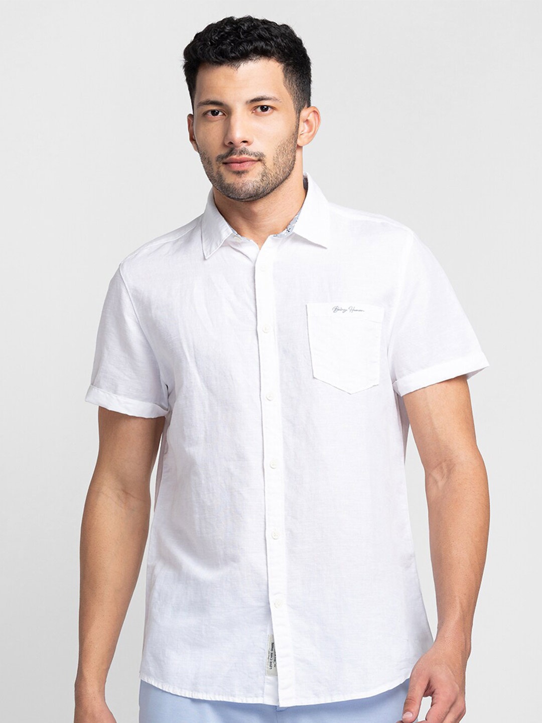 

Being Human Slim Fit Cotton Casual Shirt, White