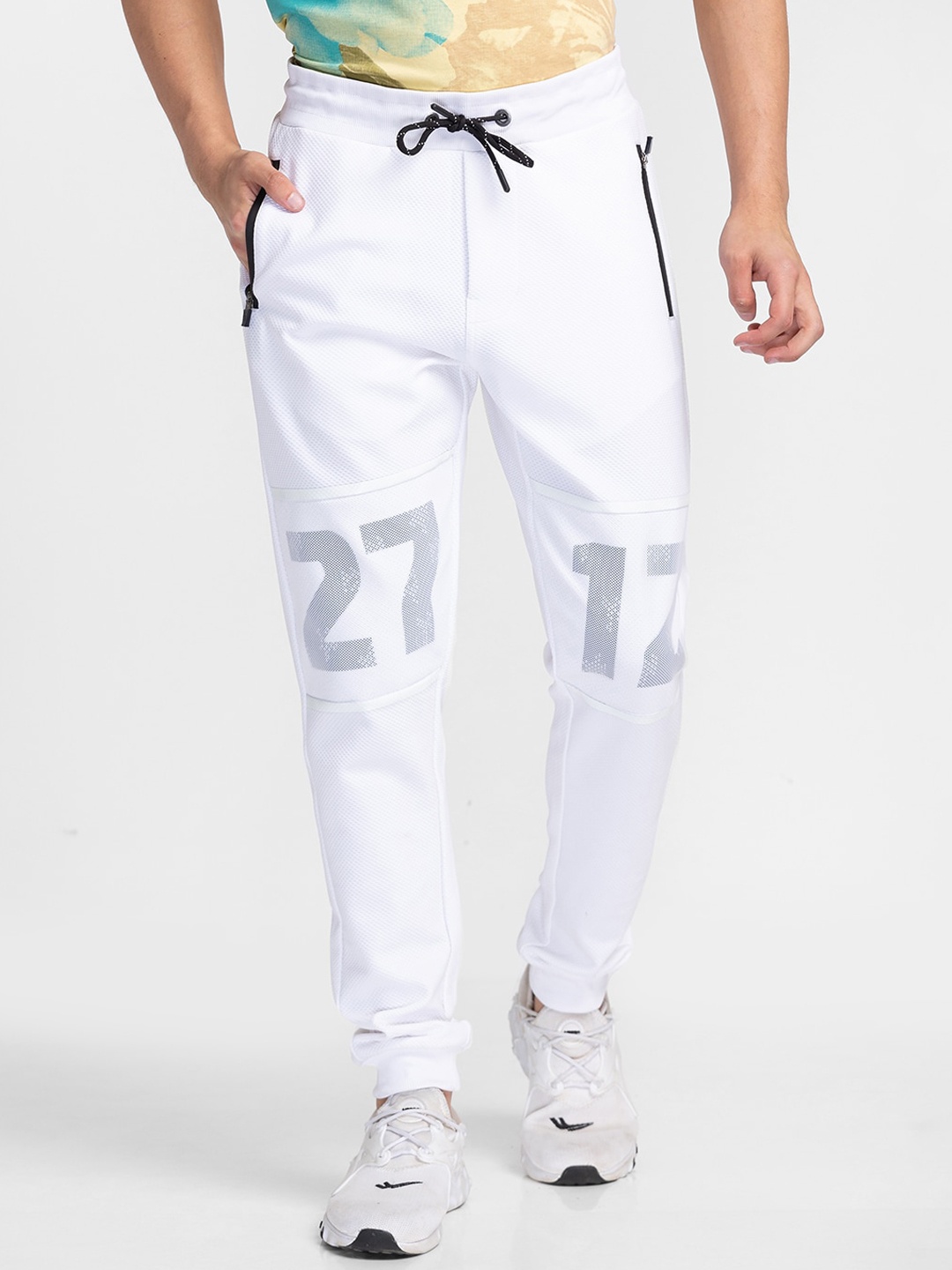 

Being Human Men Cotton Regular Fit Joggers, White