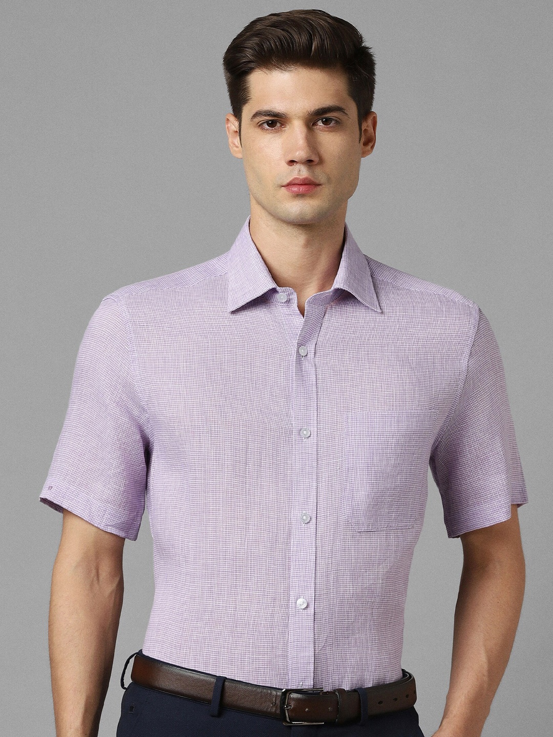 

Louis Philippe Slim Fit Opaque Formal Shirt, Purple