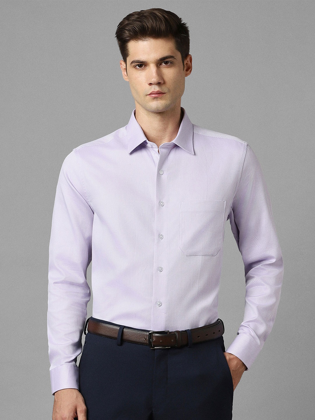 

Louis Philippe Slim Fit Cotton Formal Shirt, Lavender