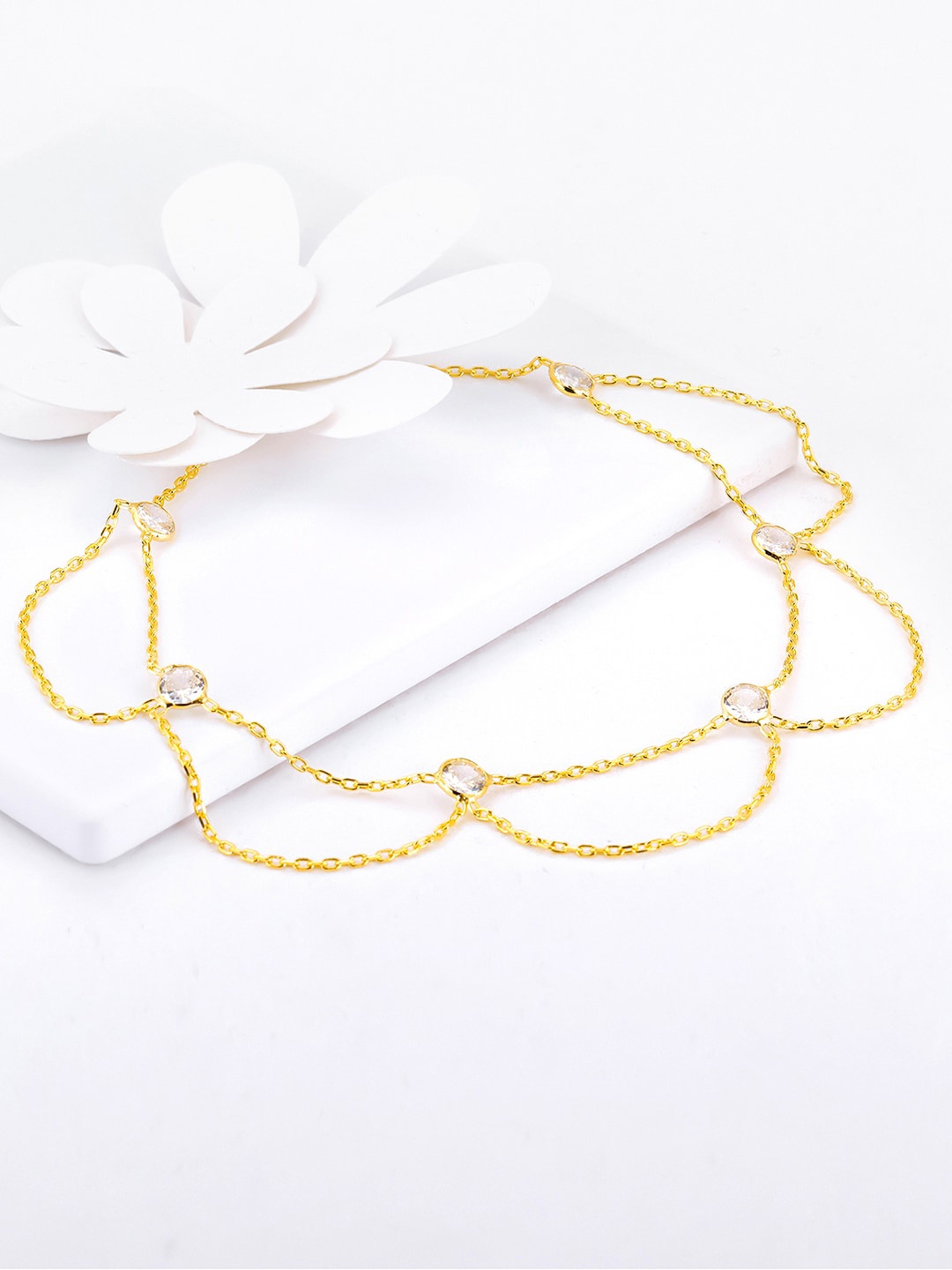 

GIVA 92.5 Sterling Silver Gold-Plated Anklet