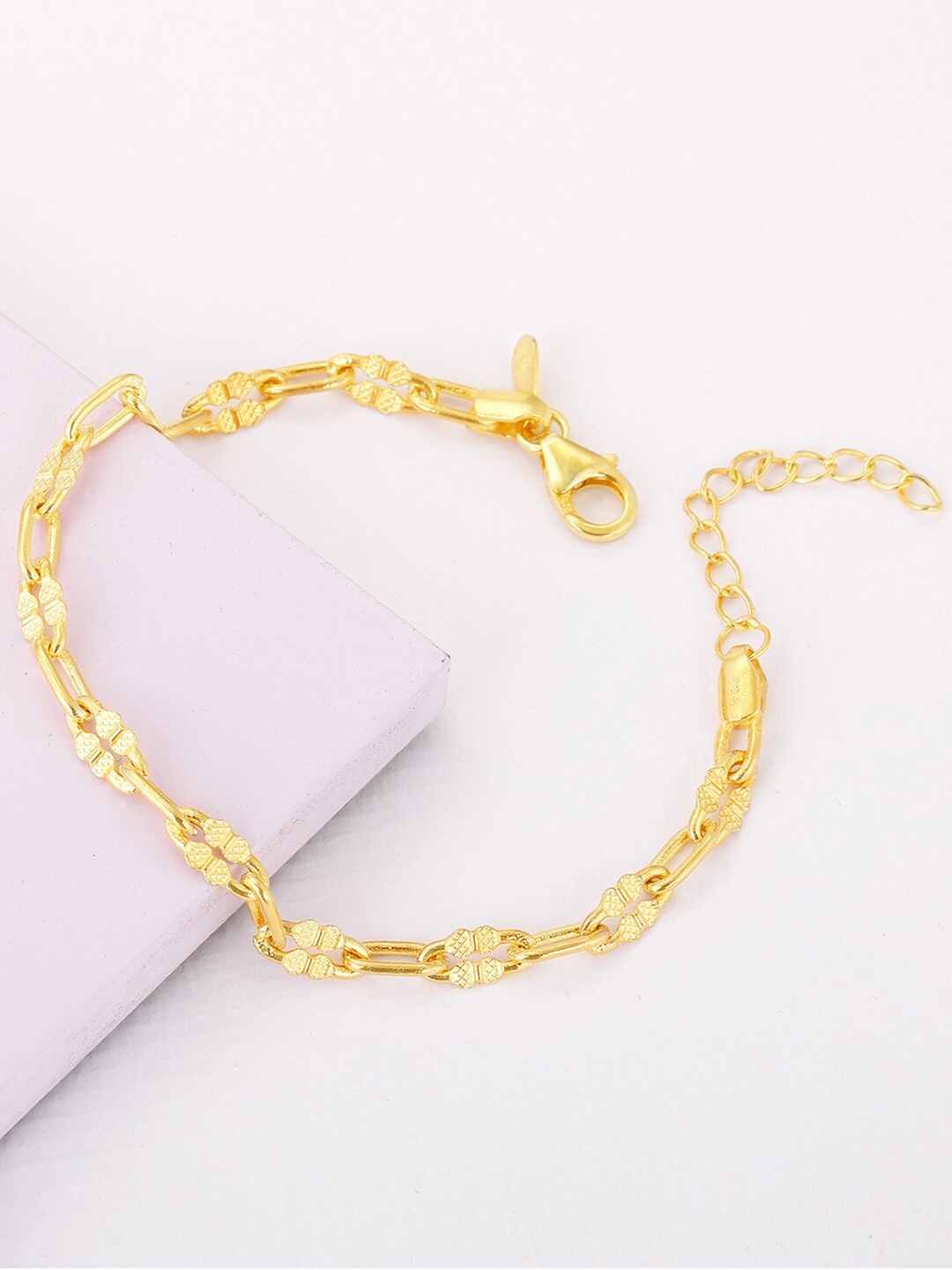 

GIVA Sterling Silver Gold-Plated Link Bracelet