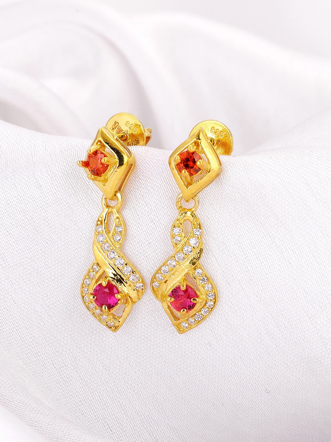 

GIVA Gold-Plated 925 Sterling Silver Contemporary Drop Earrings