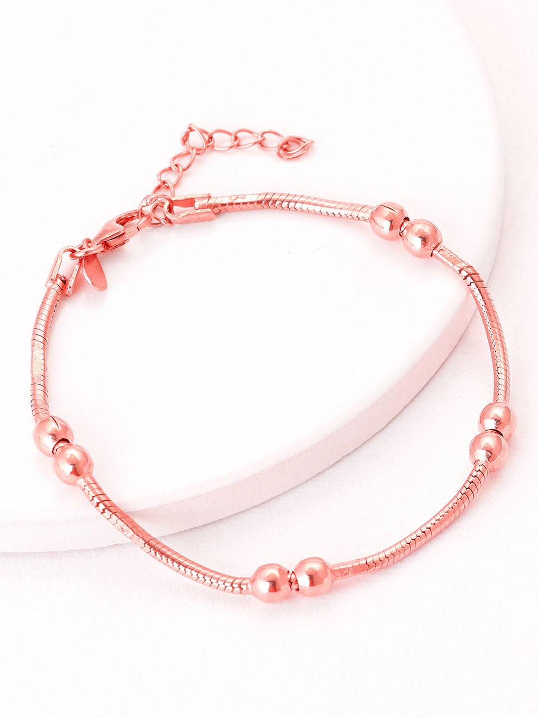 

GIVA Women Sterling Silver Rose Gold-Plated Wraparound Bracelet
