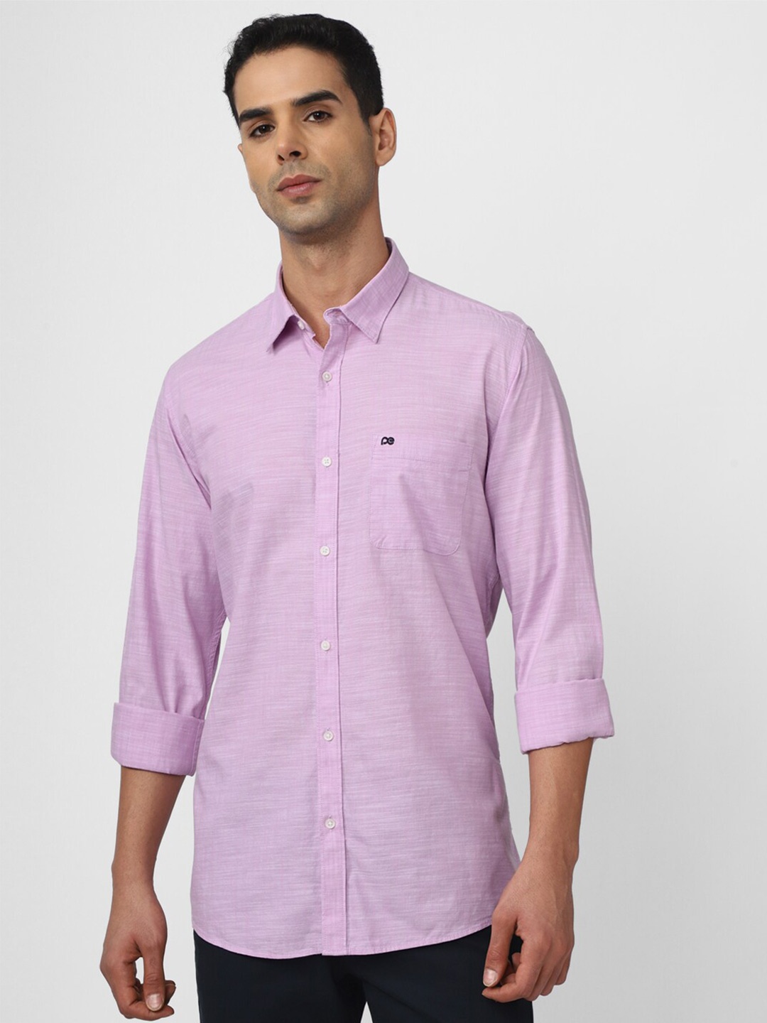 

Peter England Casuals Slim Fit Pure Cotton Casual Shirt, Purple