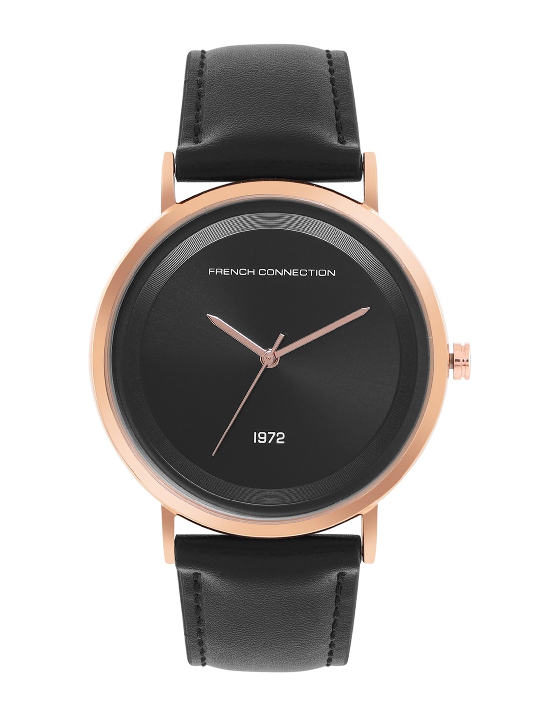 

French Connection Men Leather Straps Analogue Watch FCN00043B, Black