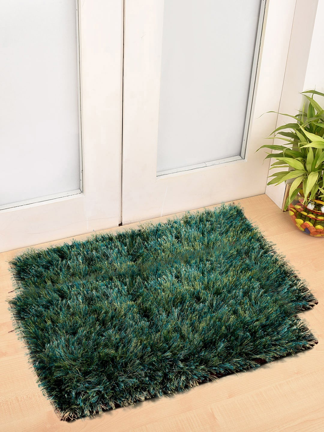 

FABINALIV 2-Pcs Green Anti-skid Doormats