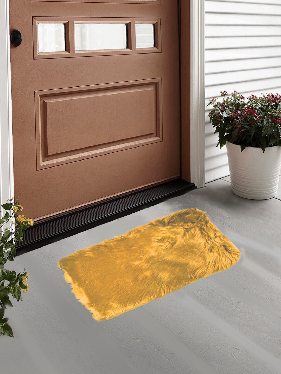

FABINALIV Mustard Yellow Anti-Skid Doormats