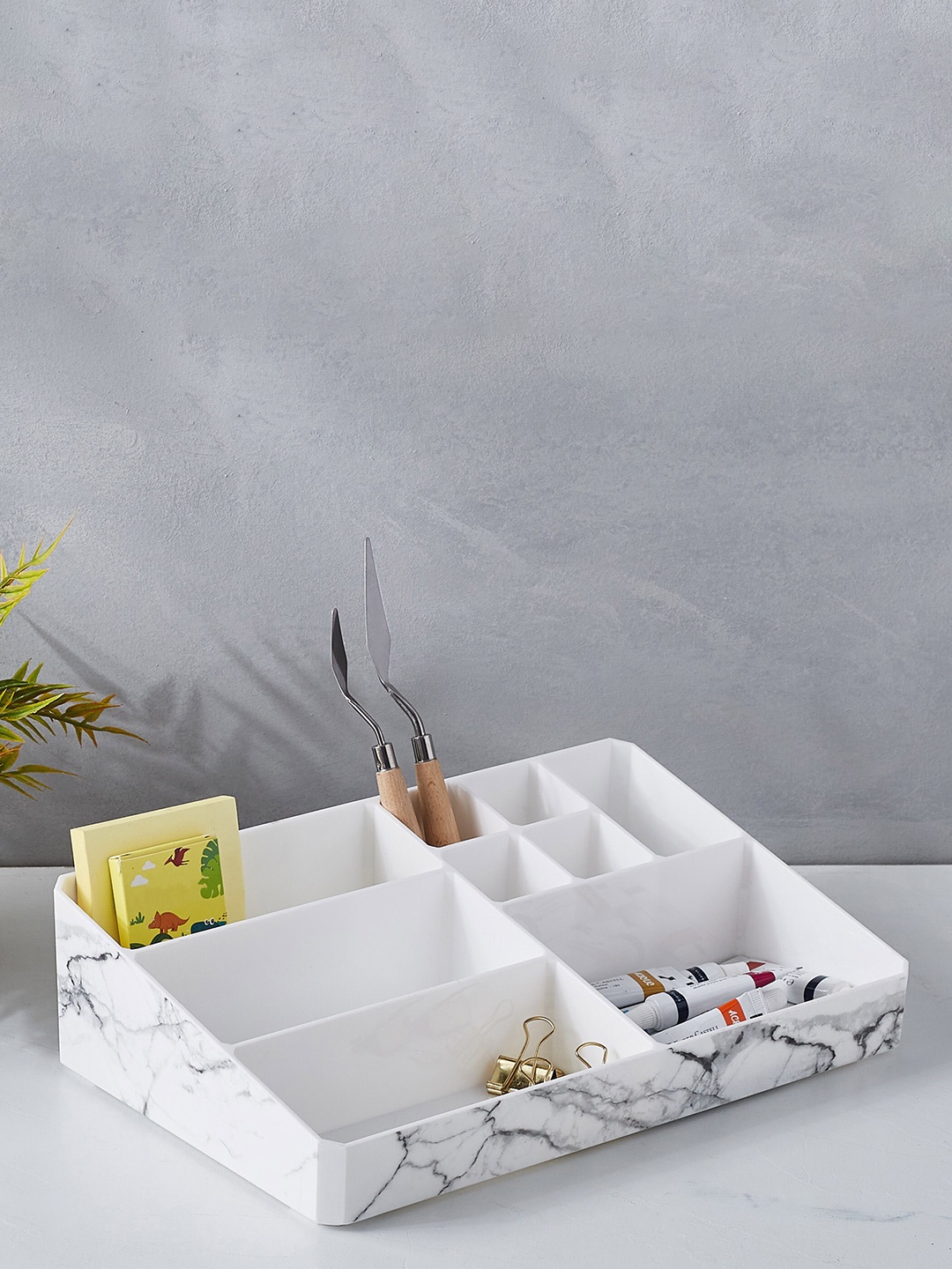 

Home Centre White Printed Multi-Utility Organiser