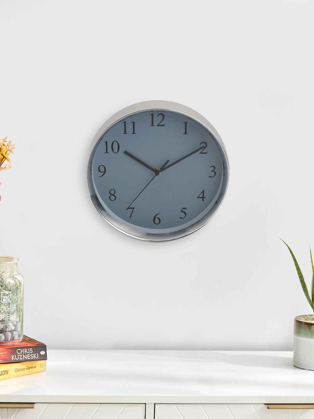 

Home Centre Blue Textured Contemporary Wall Clock