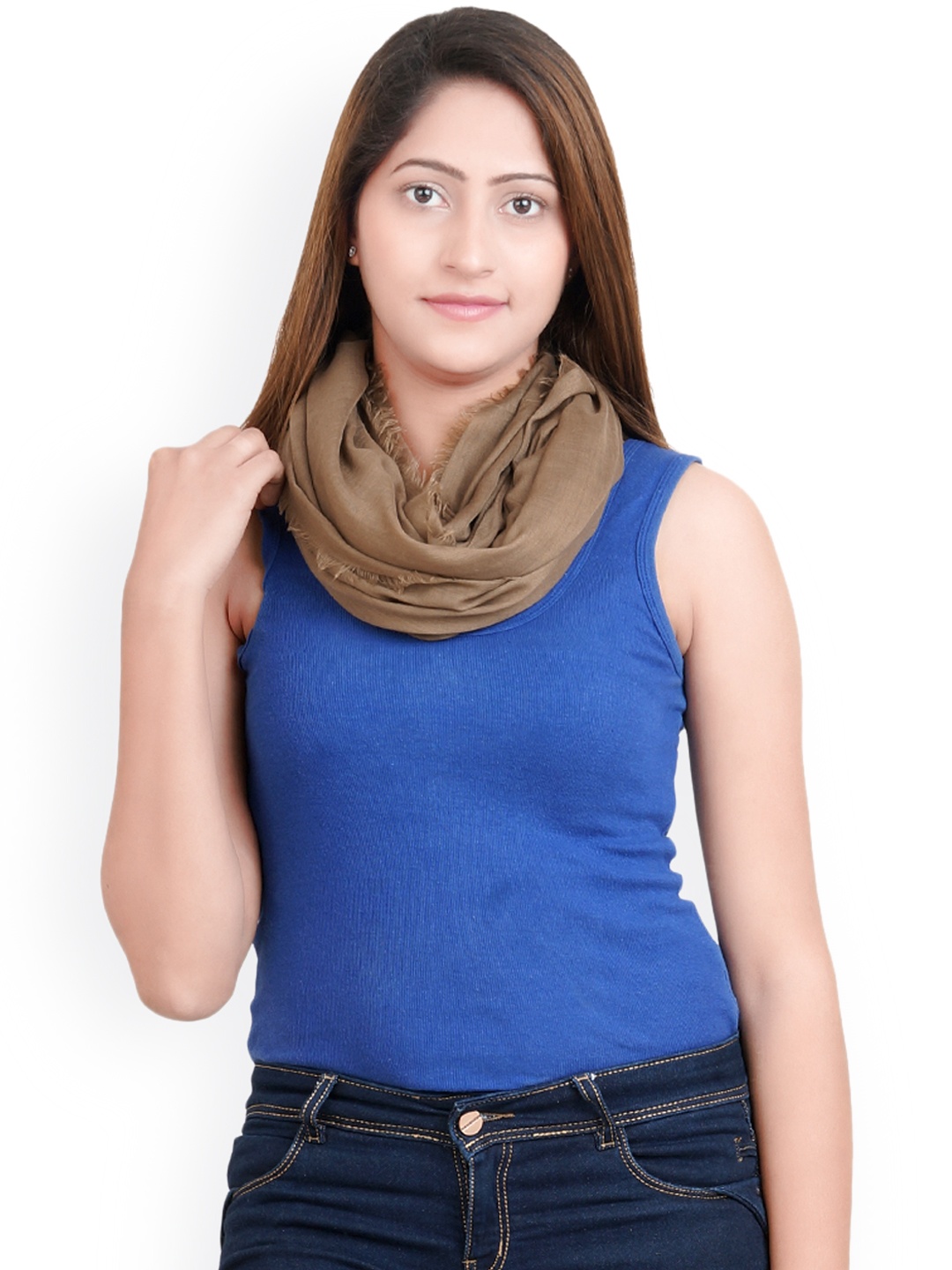 

Anekaant Women Brown Solid Stole