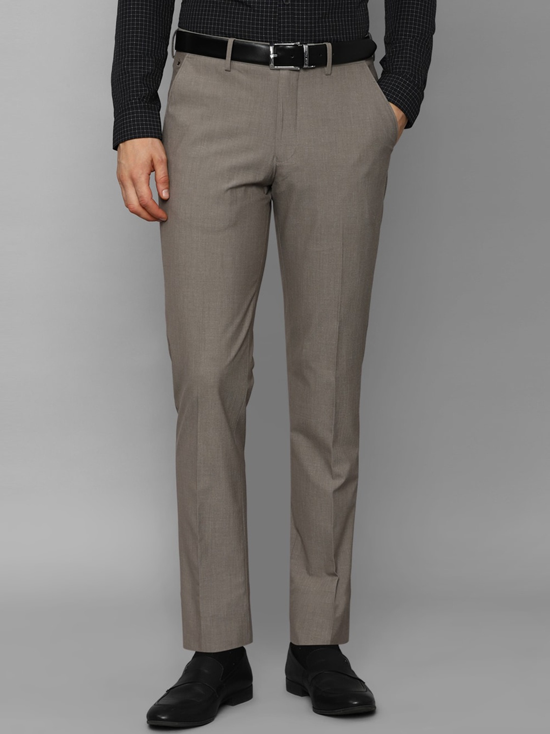 

Louis Philippe Men Mid Rise Formal Trousers, Grey