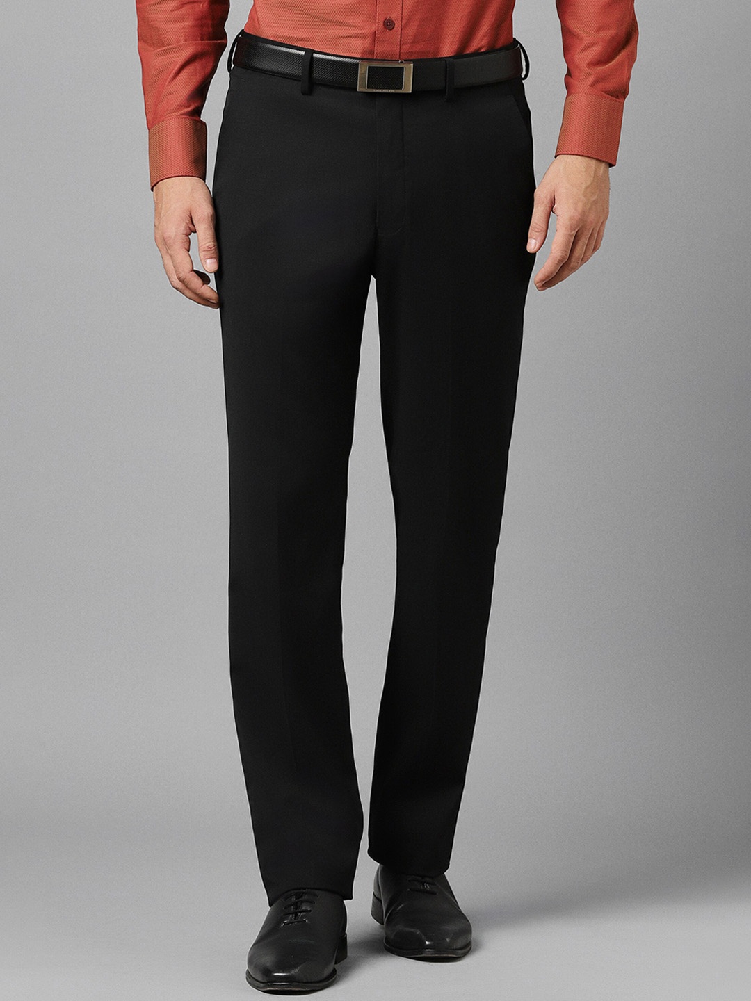 

Luxure by Louis Philippe Men Slim Fit Formal Trousers, Black