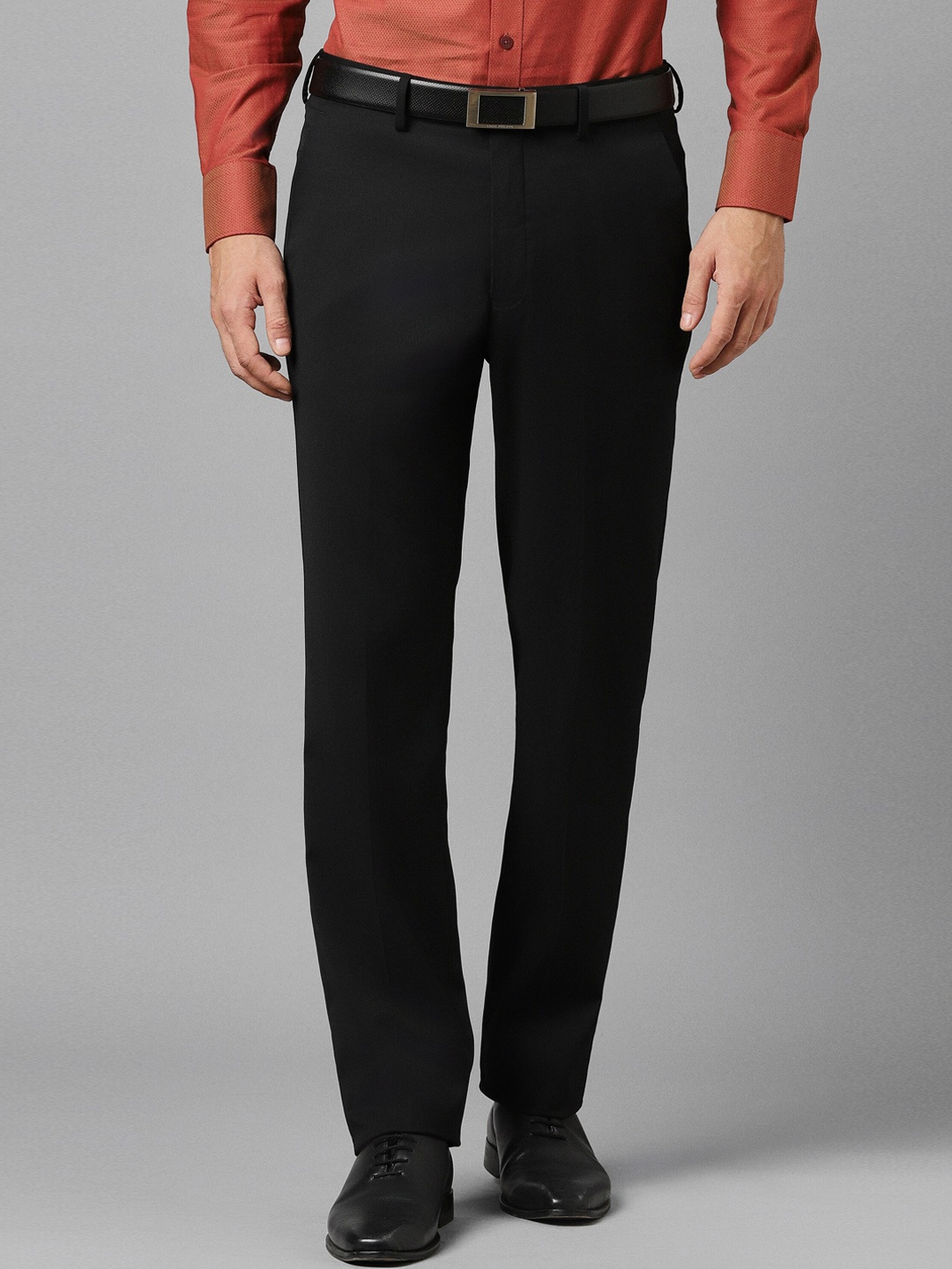 

Luxure by Louis Philippe Men Slim Fit Formal Trousers, Black