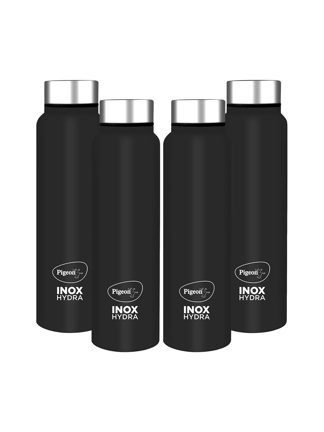 

Pigeon Hydra Plus 4-Pcs Black Printed Stainless Steel Water Bottle 900 Ml