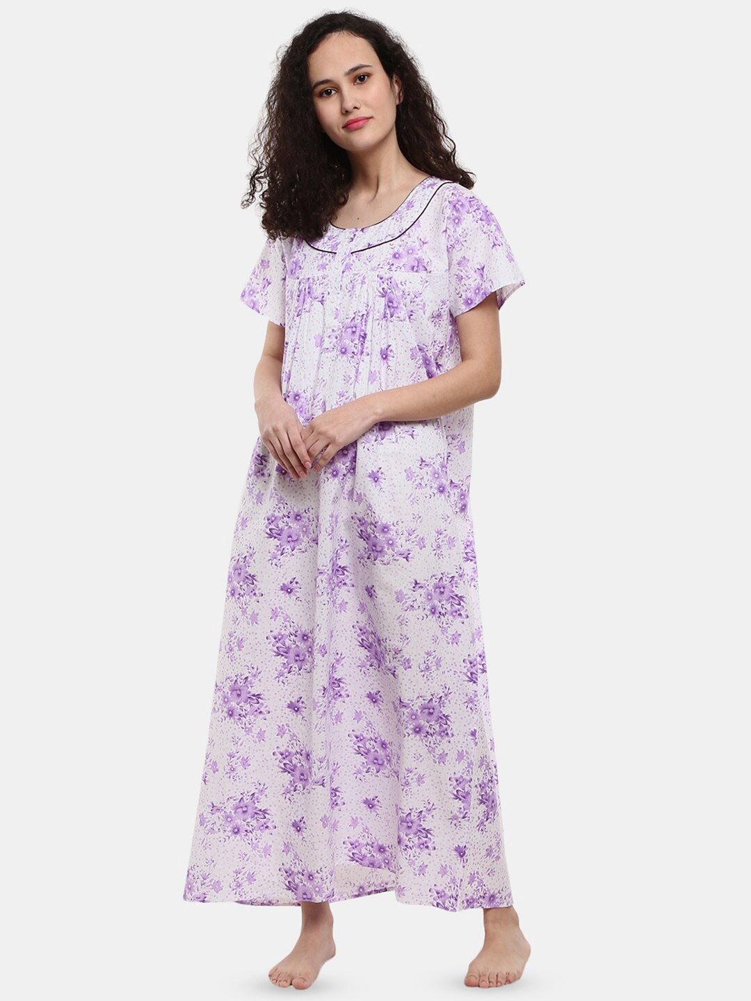 

V-Mart Printed Maxi Nightdress, White