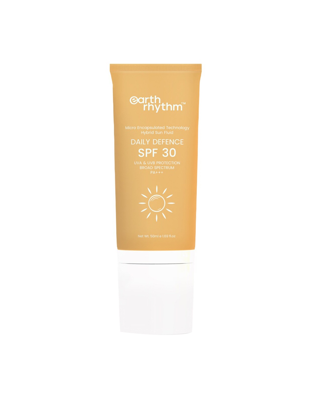 

Earth Rhythm Daily Defence Hybrid Sun Fluid SPF 30 - 50 ml, White