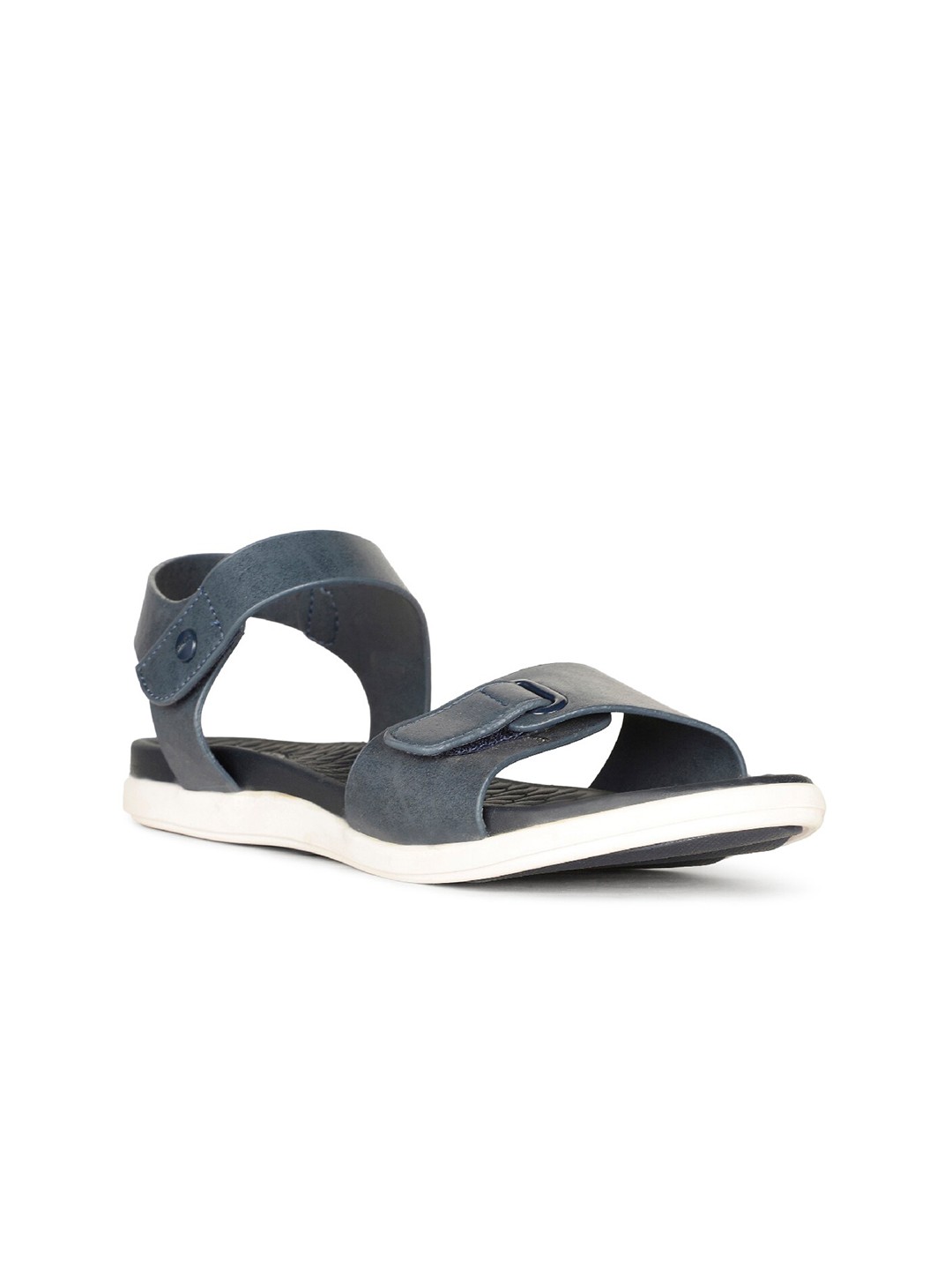 

Bata comfit Textured Open Toe Flats, Navy blue