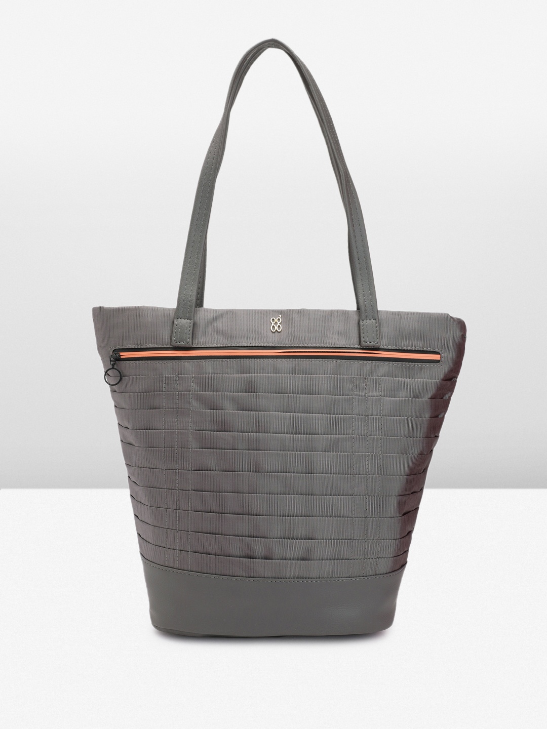 

Baggit Gathered Or Pleated PU Structured Shoulder Bag, Grey