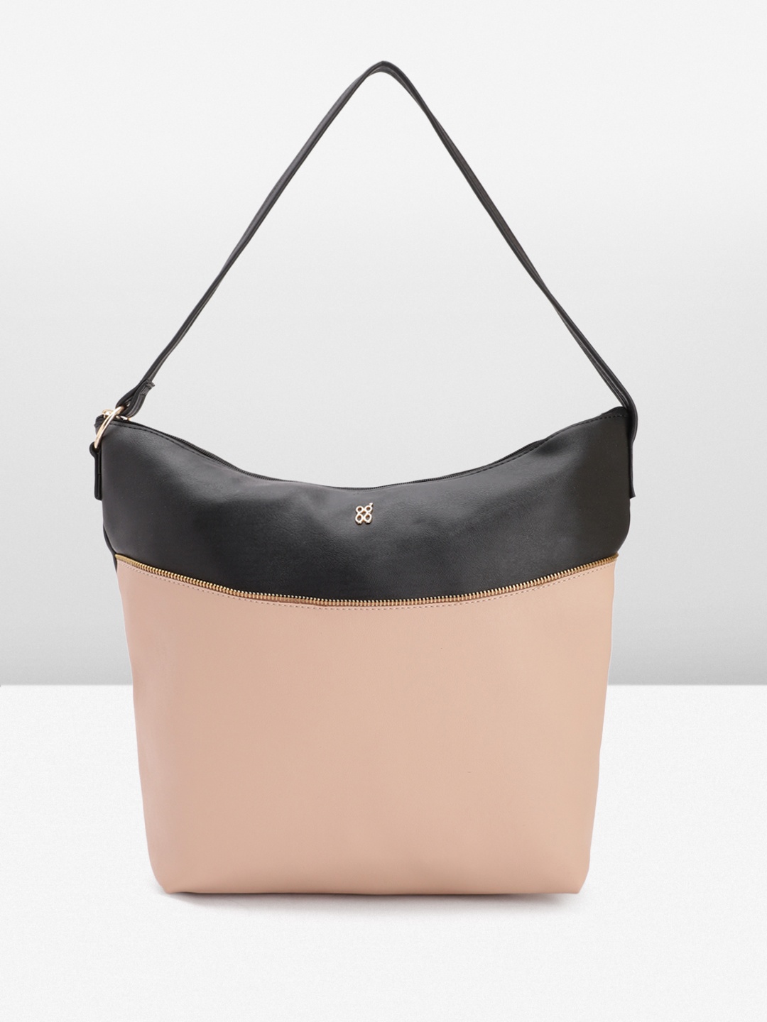 

Baggit Women Colourblocked Hobo Bag, Black