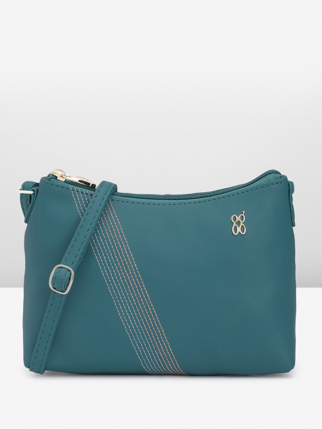 

Baggit Women Solid Sling Bag, Green