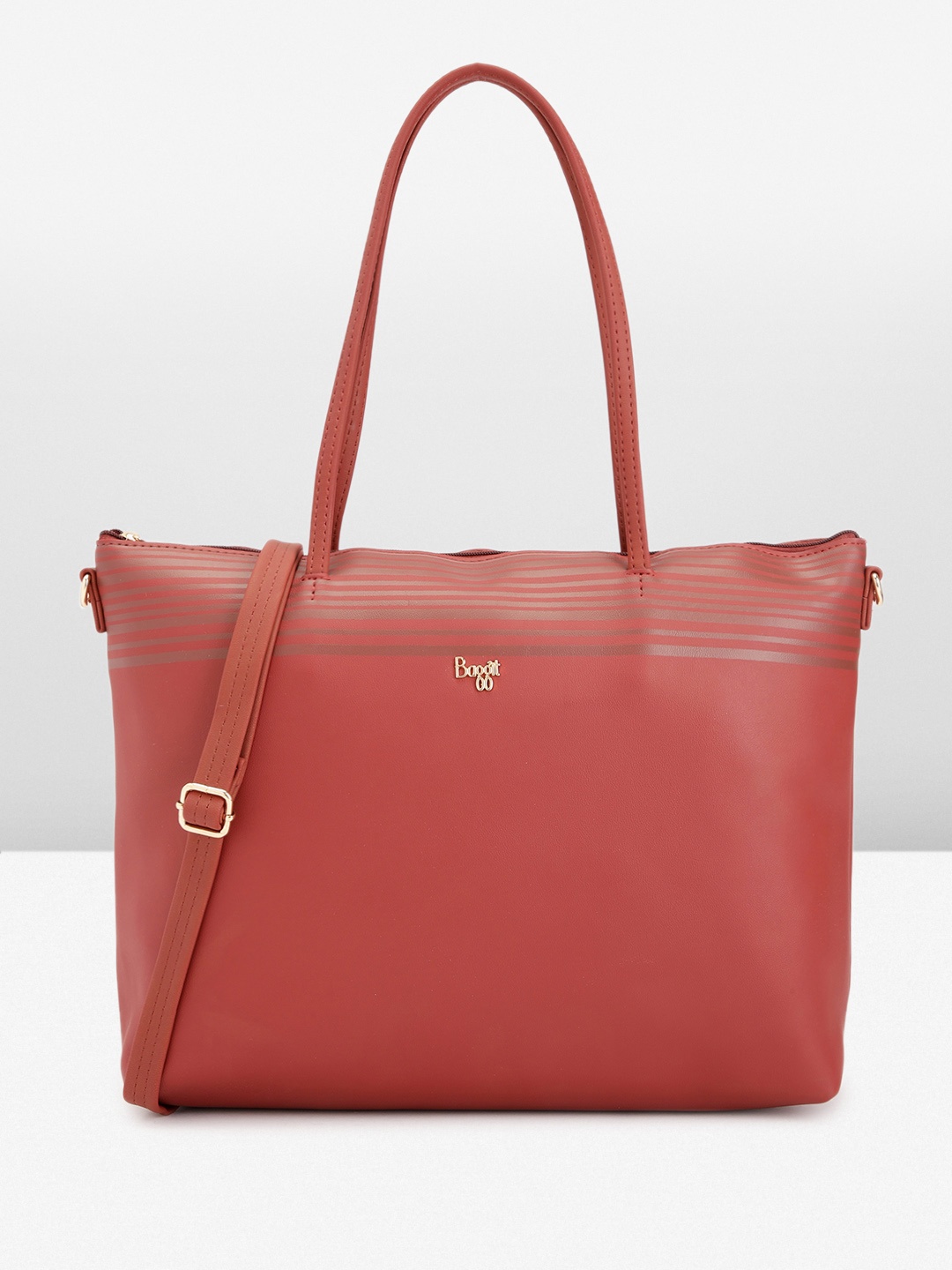 

Baggit Women Striped Shoulder Bag, Red