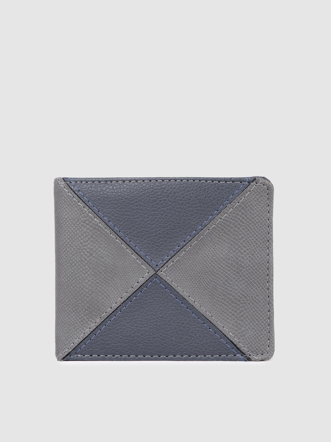 

Baggit Men Colourblocked Two Fold Wallet, Grey