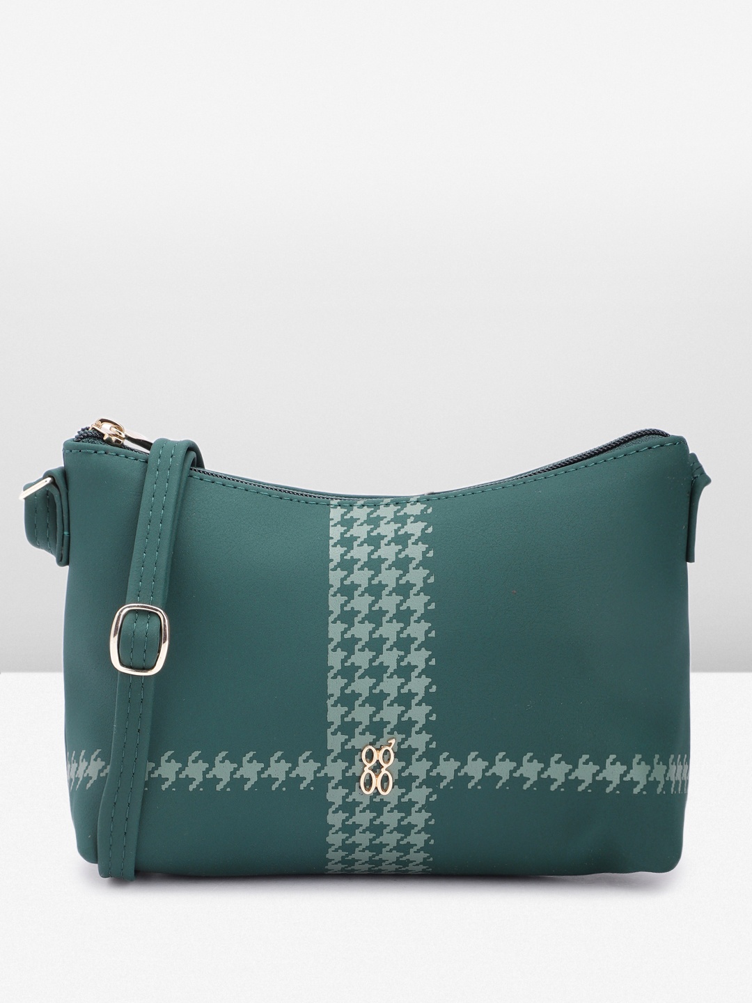 

Baggit Women Printed Sling Bag, Green