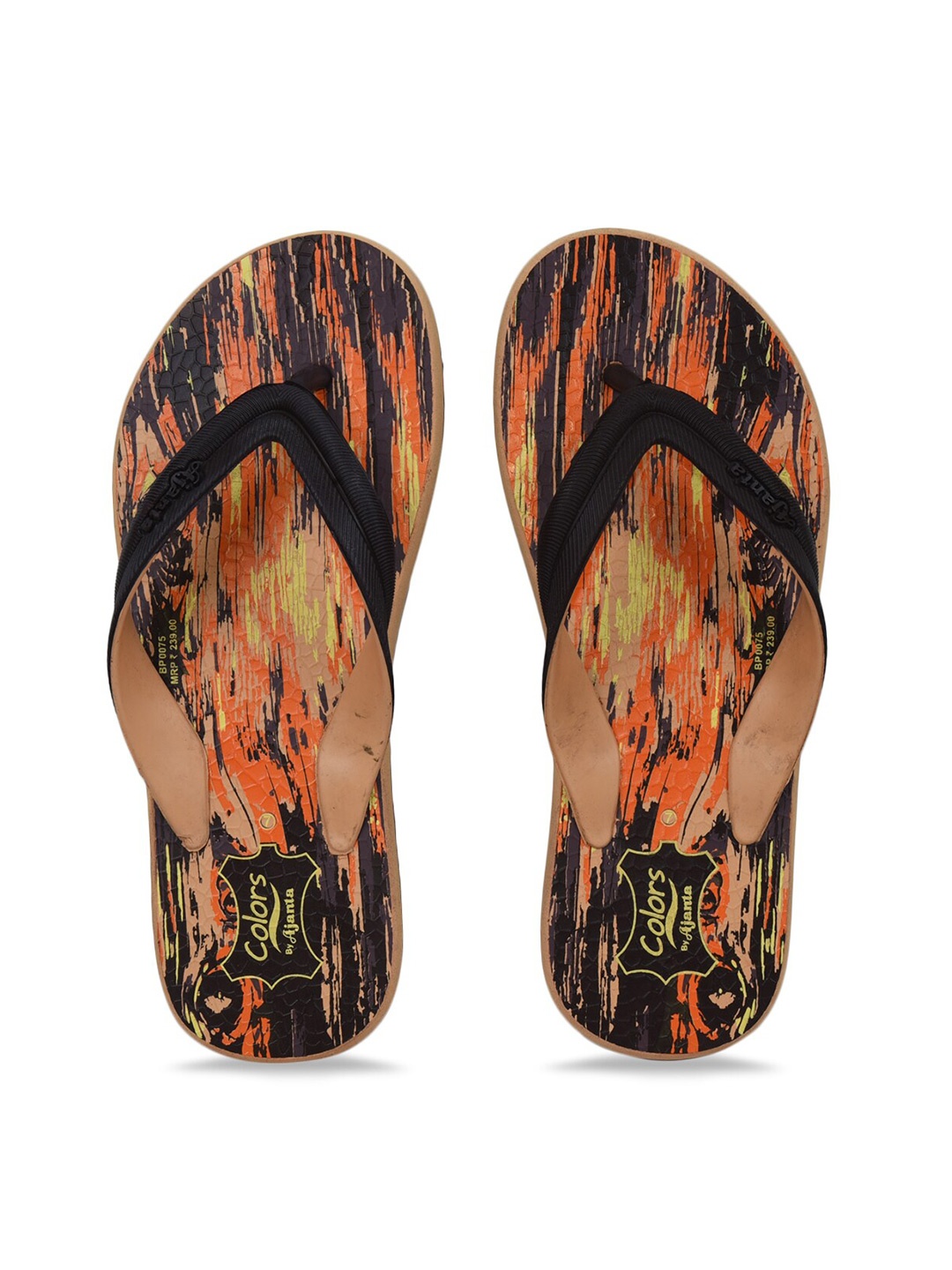 

Ajanta Men Printed Rubber Thong Flip-Flops, Brown