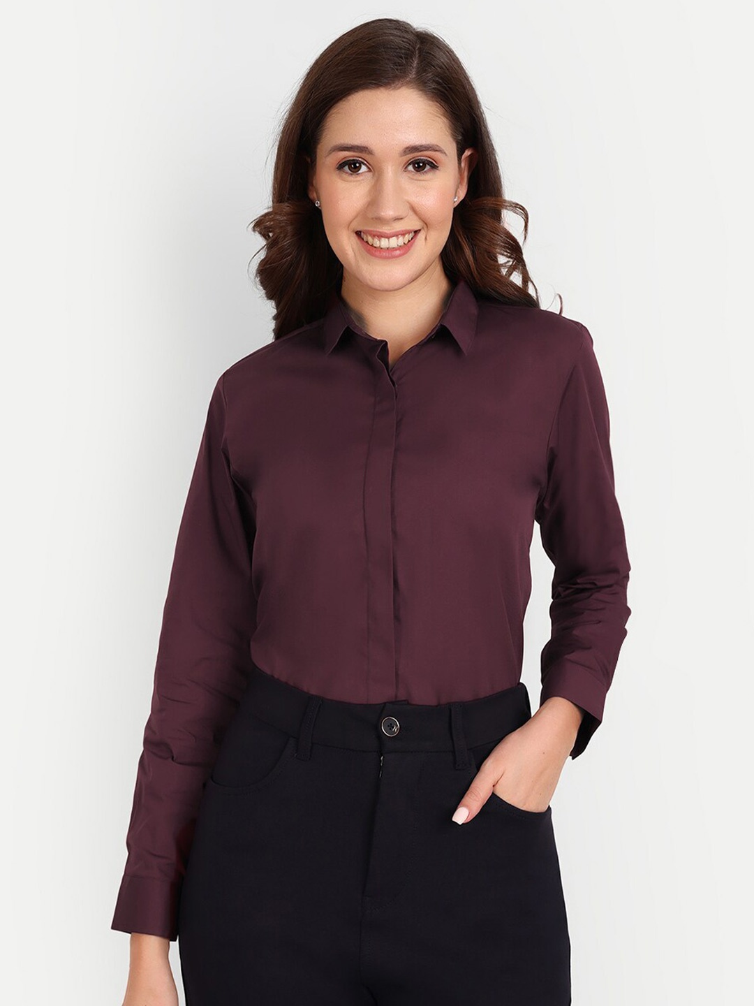 

BAESD Cotton Formal Shirt, Maroon