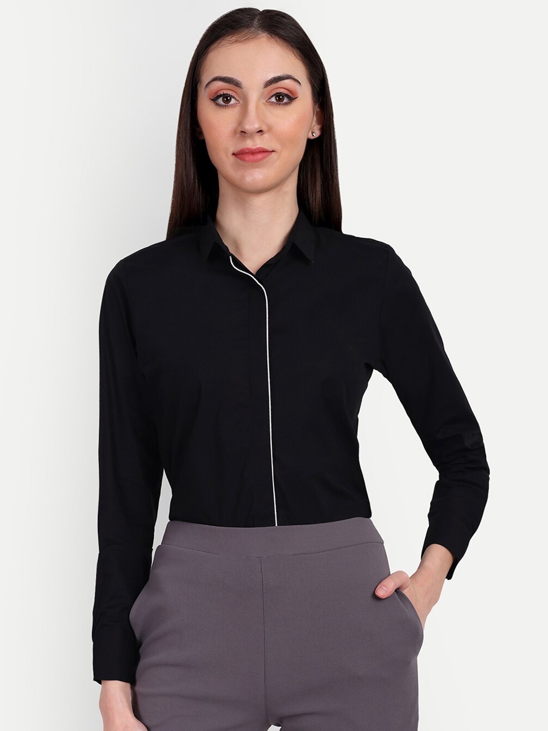 

BAESD Cotton Formal Shirt, Black