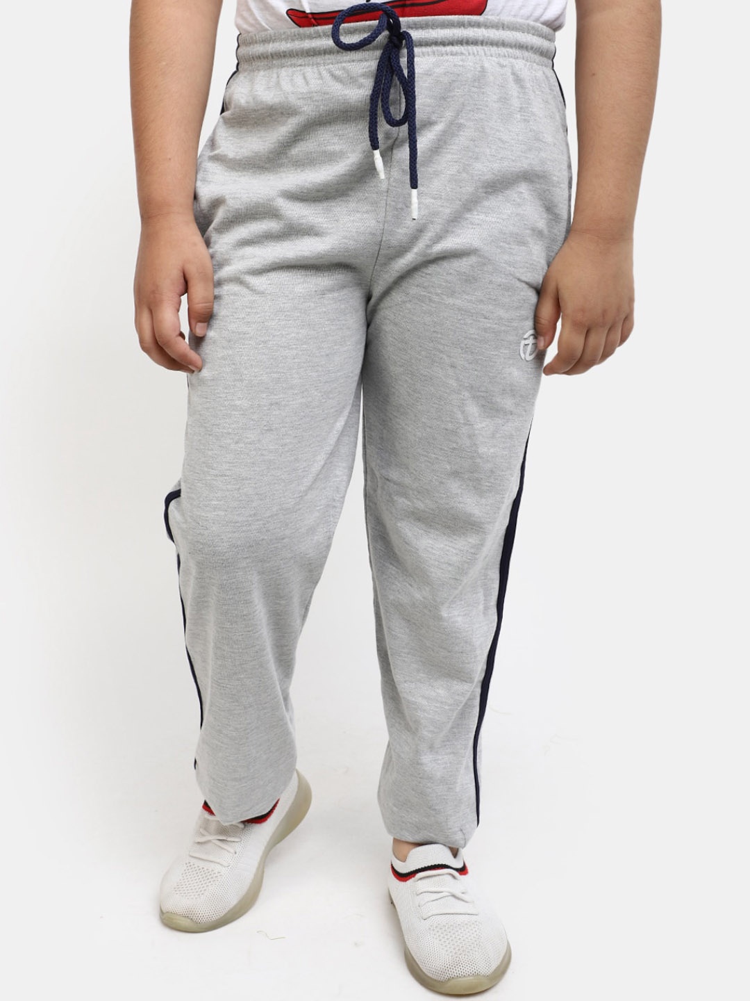 

V-Mart Boys Mid-Rise Cotton Track Pants, Grey