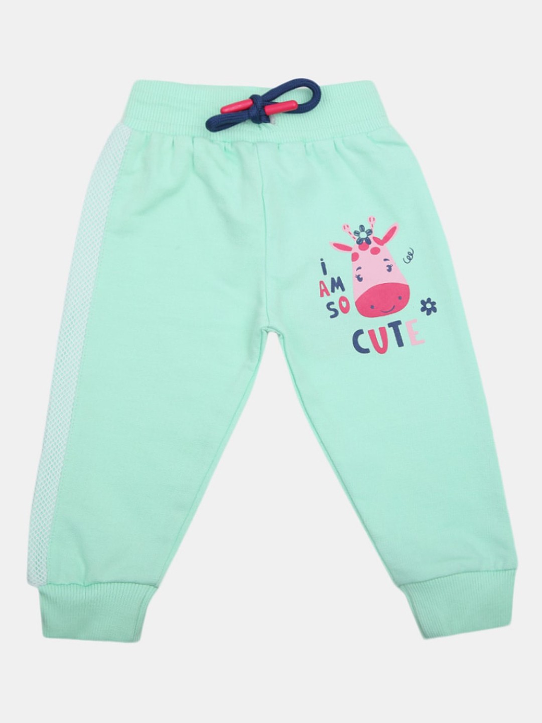 

V-Mart Infants Printed Cotton Lounge Joggers, Sea green