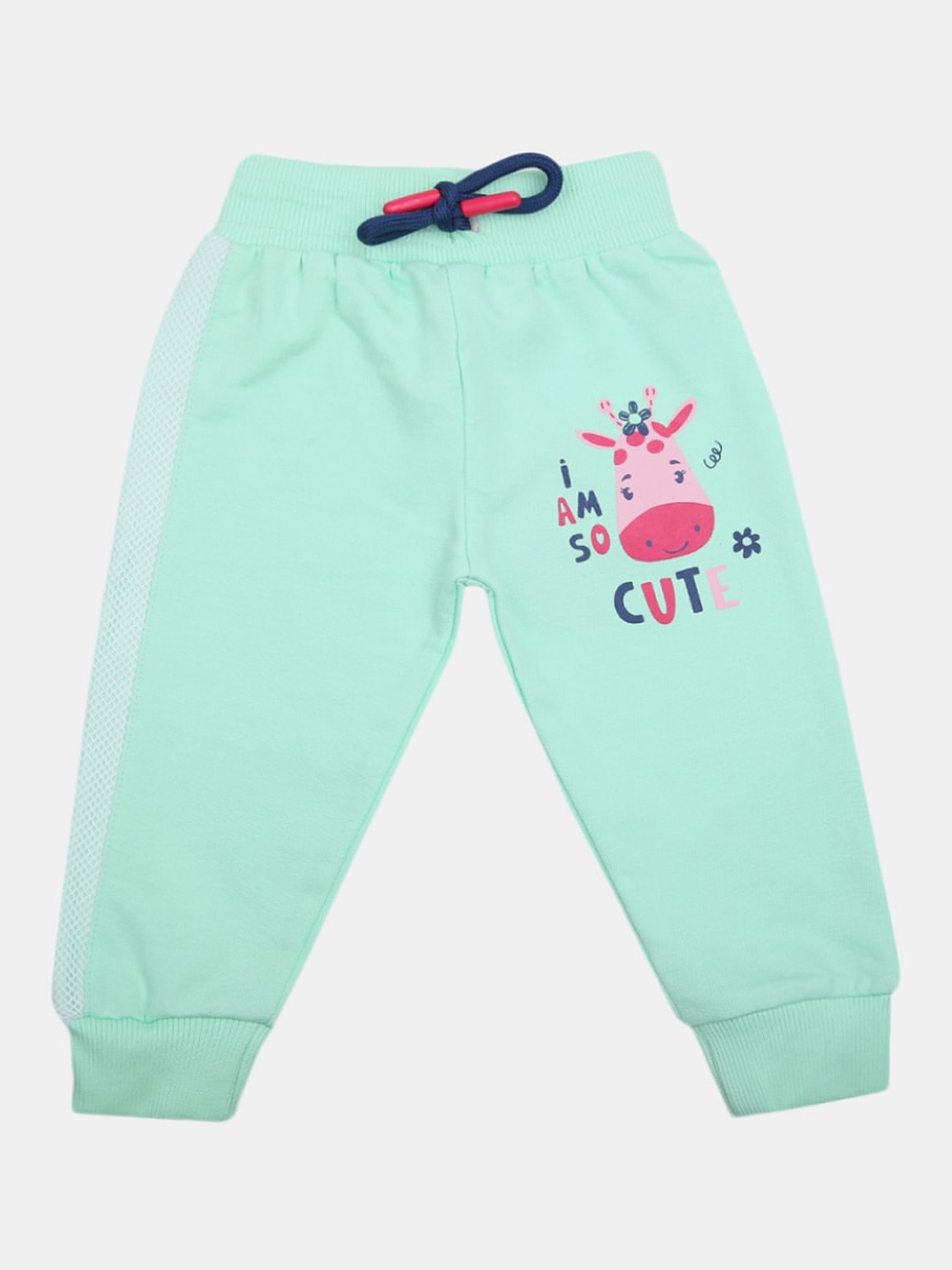 

V-Mart Infants Printed Cotton Lounge Joggers, Sea green