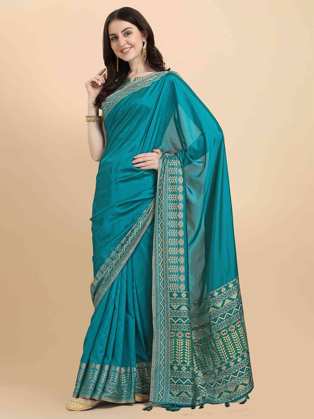 

elora Woven Zari Art Silk Bhagalpuri Saree, Blue